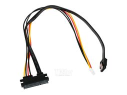 Кабель SATA Combo SATA, XH2.54 4pin+ Sata 7pin / Sata 7+15pin, медн.проводник, 30см Gembird CC-XH2.54-SATA-30CM