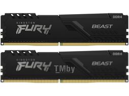 Память DDR4 16Gb (2*8Gb) 3200MHz FURY Beast RGB Kingston KF432C16BB2AK2/16