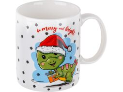 Кружка керамическая, в кор., 360 мл., CHRISTMAS DRAGON-3, PERFECTO LINEA 30-063303