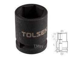 Головка торцевая ударная шестигранная 1/2", 21 мм TOLSEN TT18221