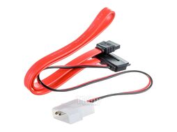 Кабель SATA (molex+SATA/miniSATA, 6pin+7pin, (инт 35см, пит.30см) CablExpert Gembird CC-SATA-C2