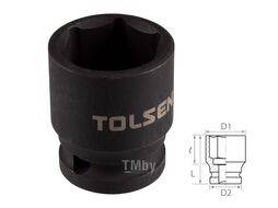 Головка торцевая ударная шестигранная 1/2", 22 мм TOLSEN TT18222