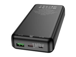 Внешний аккумулятор 20000mAh J87A, черный 5V/3A, In: mUSB/Type-C, Out: Type-A/Type-C, черный Hoco 6,93147E+12