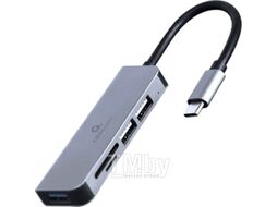 Хаб USB Type-C to USB3.0+USB2.0+CardReader CablExpert Gembird UHB-CM-CRU3P1U2P2-01