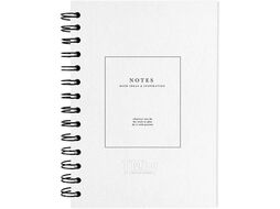 Тетрадь A5 120 л., клет. "Notes" спираль сбоку, ламин., белый Be Smart N3689