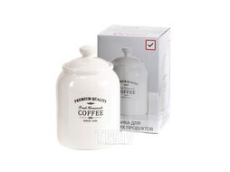 Банка для сыпучих продуктов керамическая "coffee" 800 мл/10,5x16,5 см Home Line HC22A05C