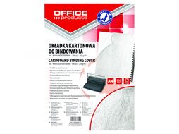 Обложка (перф.) картон под кожу белая 250г/м 100шт Office Products 20232525-14