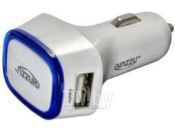 Автоадаптер Charger 5В/3.0A, 2USB, белый Ginzzu GA-4415UW