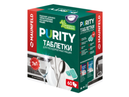 Таблетки для посудомоечных машин MAUNFELD Purity ECO all in 1 MDT60EC (60 шт. в упаковке)