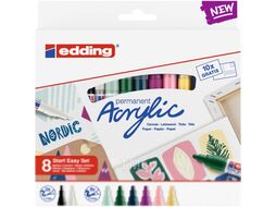 Маркер акриловый "Starter Set Nordic" набор 8шт Edding 3491000