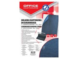 Обложка (перф.) картон под кожу т.-синяя 250г/м 100шт Office Products 20232525-11