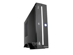 Корпус ITX FEEL 202 96W black/silver, 2xUSB2.0, 1 port audio HD, 80мм вентилятор, возможность установки 5.15" slim type DVD, с блоком питания 96W, размеры 60x321x220 Modecom IX-F202-13