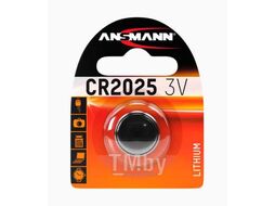 Батарейка CR2025 Lithium Coin Cell (3V) в блистере ANSMANN 5020142