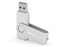 USB-флеш-накопитель 256GB USB 2.0 FlashDrive SWIVEL SILVER Mirex 13600-FMUSI256