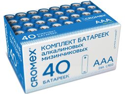 Комплект батареек Cromex Alkaline. Ааа LR03 24А / 455596 (40шт)