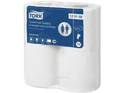 Бумага туалетная Advanced T4, 4 рул, 23м, 2-сл. Tork 120158-60