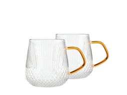 Набор кружек 2 шт Makkua Ribbed Glassware RC300