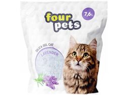 Наполнитель для туалета Four Pets Силикагелевый с ароматом лаванды / TUZ794 (7.6л)