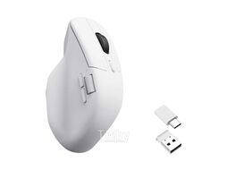 Мышь Wireless Keychron M6 M6-A3 Ультралегкая, 2.4GHz, Bluetooth, PixArt 3395, 1000 Hz, белый / wireless