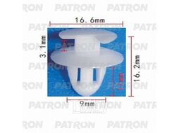 Клипса пластмассовая AlfaRomeo, Fiat, Lancia, Peugeot, Renault применяемость: отделка дверей PATRON P37-0912