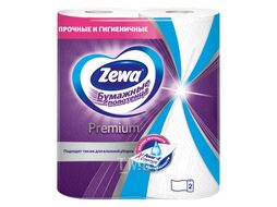 Полотенца бумажные Premium, 2 рул, 2 слоя, цв. белый Zewa 144121