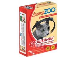 Ошейник от блох Доктор ZOO Для собак и кошек от блох/клещей (35см)