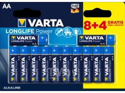 Комплект батареек Varta Longlife Power AA 1.5V LR6 / 04906121472 (12шт)