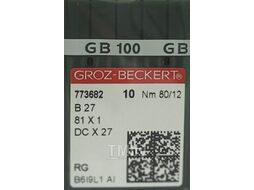 Набор игл для промышленной швейной машины Groz-Beckert DCx27 80 RG GB-10 (универсальные)