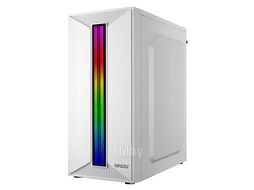 Корпус B380 GINZZU White Minitower 2*USB2, передняя панель с RGB подсветкой (16 режимов, с возможностью отключения), mATX, белый