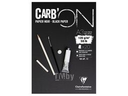 Блок-склейка А3, 120г/м2, 20л, черная бум. CARBON 975040C