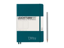 Блокнот А5 145*210 мм, 251 л., нелин. "Leuchtturm1917. Classic" тв. обл., кожзам., на резинке, тихоокеанский зеленый Leuchtturm1917 359698