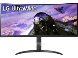 Монитор 34" LG 34WP65C-B 3440x1440, VA, изогнутый (1800R), 160 Гц, динамики, HDMI+DisplayPort, регулировка высоты