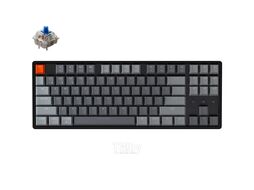 Клавиатура игровая Keychron K8 K8-G2-RU White LED (беспроводная, механическая, Gateron G Pro Blue, USB/Bluetooth, цвет серый/черный)