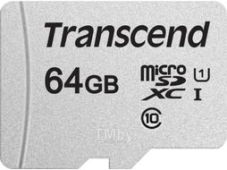 Карта памяти Transcend microSDXC 300S 64GB Class 10 UHS-I U1 (TS64GUSD300S-A)