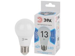 Лампа светодиодная LED A-60, груша, 13Вт, нейтр, E27 Эра LED A60-13W-840-E27