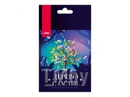 Набор для детского творчества - Дерево счастья. Плетение из бисера и пайеток, малый набор "Сирень" , 7+ LORI Дер-033