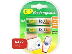 Комплект аккумуляторов GP Batteries 180AAHC AA NiMH 1800mAh / 180AAHC-2DECRC2 (2шт)