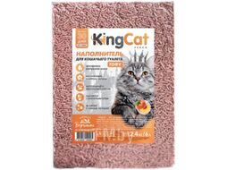 Наполнитель для туалета KingCat Персик / 00525 (6л/2.4кг)