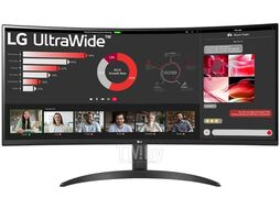 Монитор 34" LG UltraWide 34WR50QC-B 3440x1440, VA, изогнутый (1800R), 100 Гц, AMD FreeSync, интерфейсы HDMI+DisplayPort