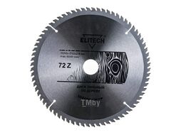 Диск пильный 255x2,8х32/30 мм Z72 по дереву ELITECH 187796