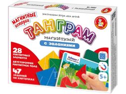 Игра-головоломка Десятое королевство Танграм магнитный с заданиями / 4053