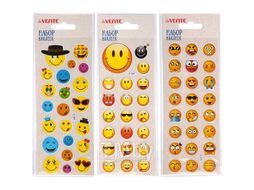 Наклейки объемные 7x17 см "Emoji", многоразовые deVente 8004199