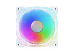 Вентилятор для корпуса 12AW6 Белый, 120мм, A-RGB, 24Db, 1000rpm, питание вентилятора 6 pin, для использования контроллерами Ginzzu CRC (CRC10, CRC11)