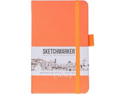 Скетчбук 9*14 см, 140 г/м2, 80 л., неоновый коралл Sketchmarker 23148051SM