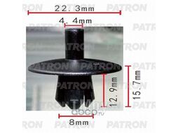 Клипса пластмассовая Audi, Renault, Seat, Skoda, Volkswagen применяемость: внутренняя отделка PATRON P37-0201