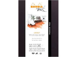 Скетчбук "Rhodia Touch Marker Pad" А5+, 100 г / м2, белые листы, 50 л., черный Clairefontaine 116100C