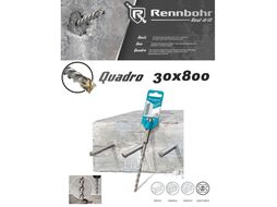 Бур SDS+ Quadro 4 грани 30x800 Rennbohr 513080