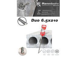 Сверло-бур по бетону SDS+ 6,5х210мм "Duo" Rennbohr 686521