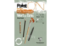 Блок-склейка "PaintOn" А3, 250г/м2, 30л, серо-зеленая бум. Clairefontaine 975706C