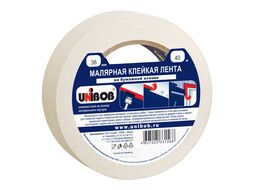 Малярная клейкая лента 38мм х 40м, белая Unibob 37962